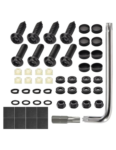 Kit de Tornillos Antirrobo para Placas de Licencia Povtii