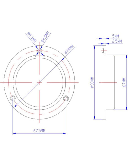 Nivel de Burbuja Horizontal The Yan He 90mm Aluminio