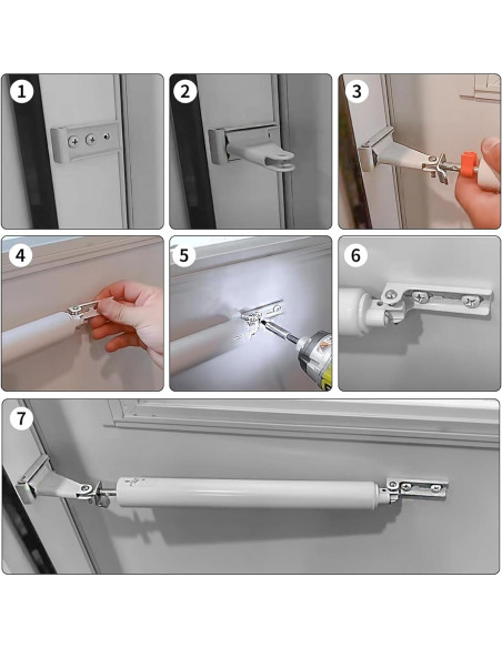 Cierre de Puerta Neumático ConsitDone para Puertas de Pantalla y Tormenta - Blanco