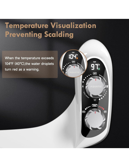 Accesorio de Bidet No Eléctrico Aquatiz con Manguera 2.4m