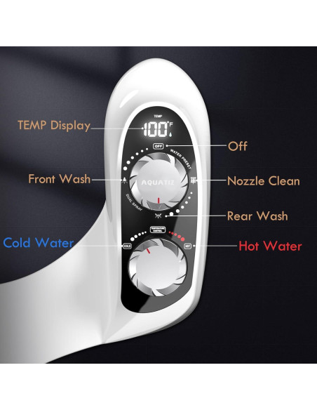Accesorio de Bidet No Eléctrico Aquatiz con Manguera 2.4m