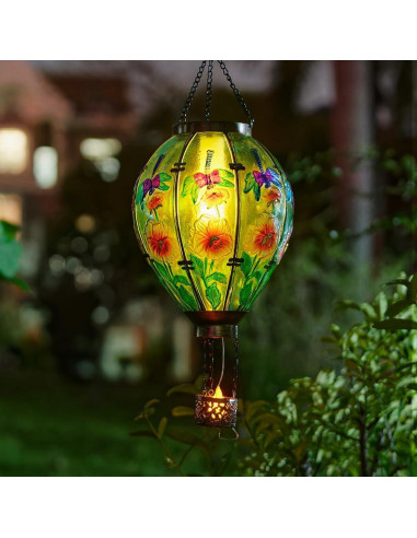 Linterna Solar de Globo Aerostático Sunnysolar Azul 76.2 cm