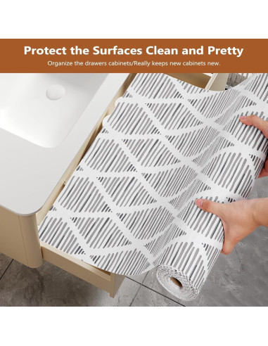 Forro de Cajón y Estante CLENAT Gris 0.93 m Antideslizante