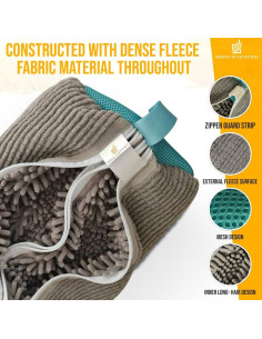 Bolsa Doble para Lavar Zapatos Triple M, Gris, 2 Paquetes 2