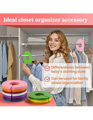 Divisores de Closet Sukh 30PCS Multicolor para Ropa