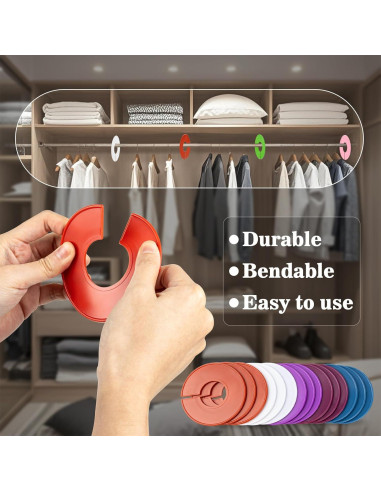 Divisores de Closet Sukh 30PCS Multicolor para Ropa