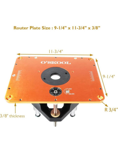 Elevador de Router O'SKOOL para Motores de 3.5" - Kit 5 Anillos