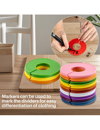 Divisores de Closet Sukh 30PCS Multicolor para Ropa