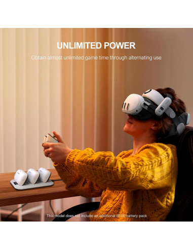 Base de Carga Rápida BOBOVR BD3 para 3 Baterías B100