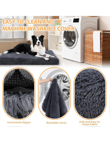 Cama ortopédica para perros CHAMPETS 89x58cm gris impermeable