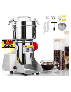 Molino de Granos Eléctrico CGOLDENWALL 800g Acero Inoxidable