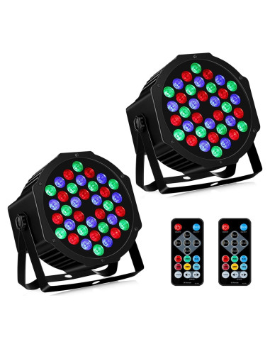 Luces de Escenario 36LEDs YeeSite 2Pack RGB 36W DMX