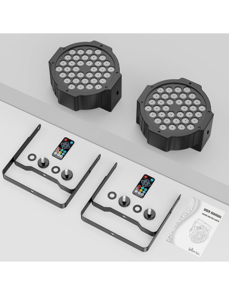 Luces de Escenario 36LEDs YeeSite 2Pack RGB 36W DMX
