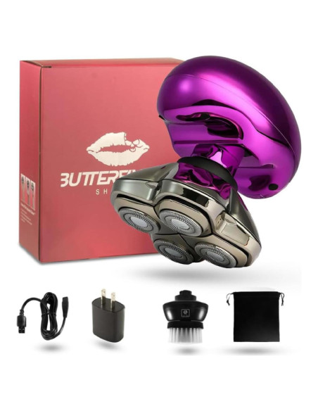 Afeitadora Eléctrica Skull Shaver Butterfly Kiss Pro Púrpura