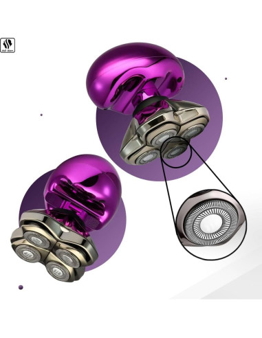 Afeitadora Eléctrica Skull Shaver Butterfly Kiss Pro Púrpura