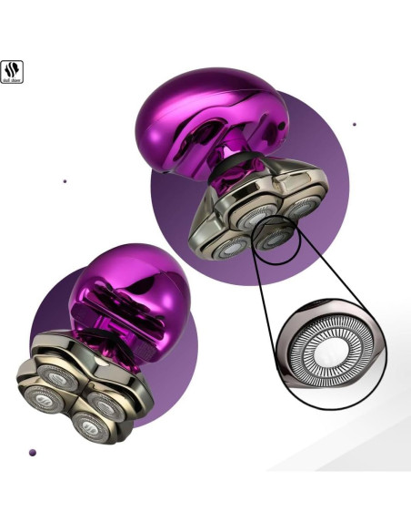 Afeitadora Eléctrica Skull Shaver Butterfly Kiss Pro Púrpura