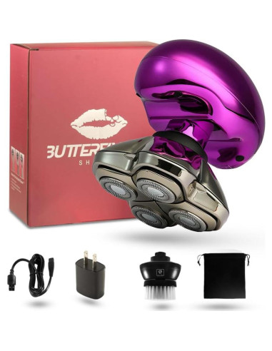 Afeitadora Eléctrica Skull Shaver Butterfly Kiss Pro Púrpura