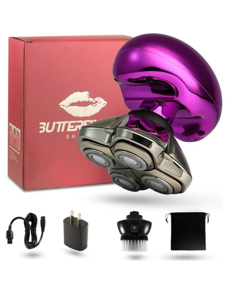 Afeitadora Eléctrica Skull Shaver Butterfly Kiss Pro Púrpura