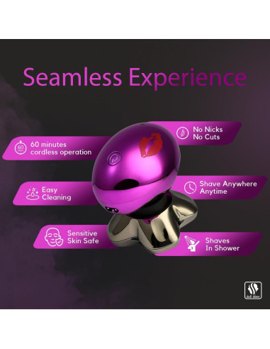 Afeitadora Eléctrica Skull Shaver Butterfly Kiss Pro Púrpura