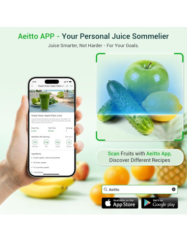 Exprimidor de Prensa Fría Aeitto Max5 1.7L Negro 250W