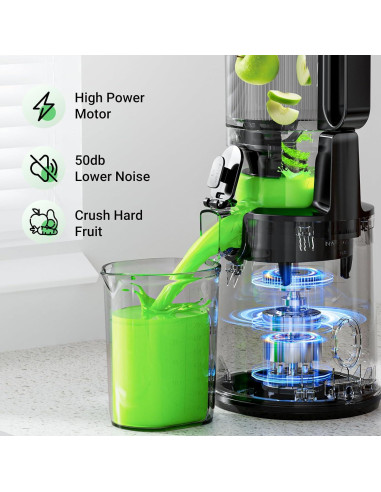 Exprimidor de Prensa Fría Aeitto Max5 1.7L Negro 250W