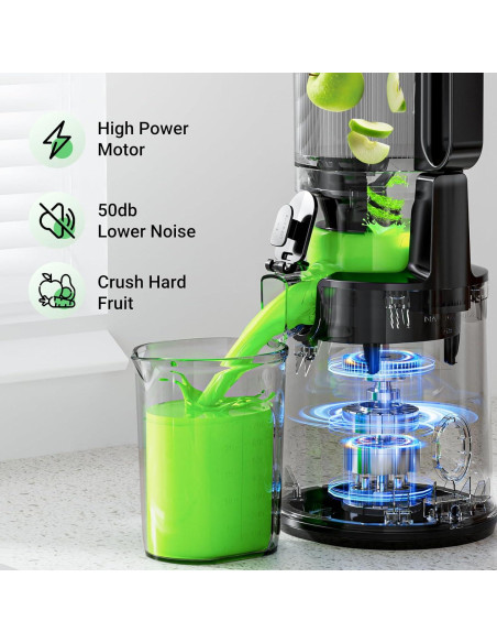 Exprimidor de Prensa Fría Aeitto Max5 1.7L Negro 250W