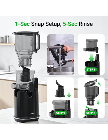 Exprimidor de Prensa Fría Aeitto Max5 1.7L Negro 250W