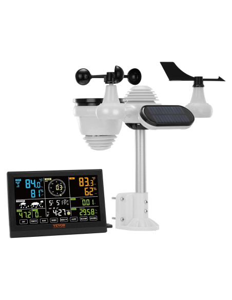 Estación Meteorológica Inalámbrica VEVOR 7-en-1 LCD 191.6x127mm