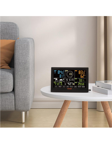 Estación Meteorológica Inalámbrica VEVOR 7-en-1 LCD 191.6x127mm