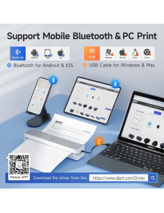 Impresora Térmica Portátil iDPRT PRO 300DPI Bluetooth Sin Tinta 2