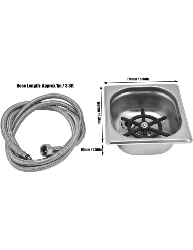 Lavador Automático de Vasos Mumusuki Acero Inoxidable 200x180mm