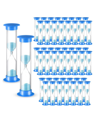 Temporizador de Arena 2 Minutos Queekay 48 Pcs Azul