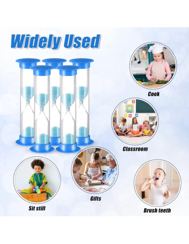 Temporizador de Arena 2 Minutos Queekay 48 Pcs Azul