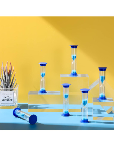 Temporizador de Arena 2 Minutos Queekay 48 Pcs Azul