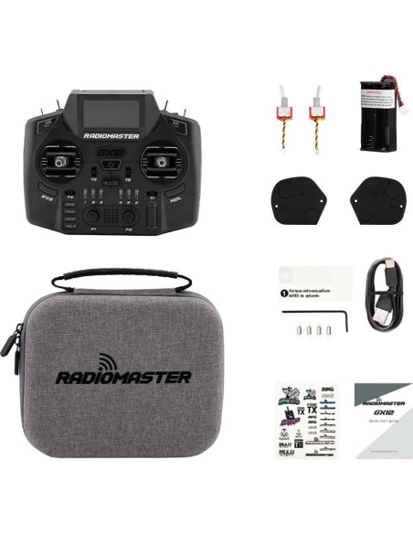 Controlador de Radio Radiomaster GX12 ELRS 2 Doble Banda 1000Hz