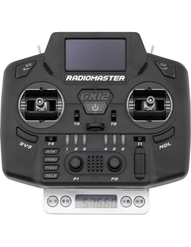 Controlador de Radio Radiomaster GX12 ELRS 2 Doble Banda 1000Hz