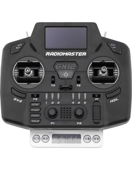Controlador de Radio Radiomaster GX12 ELRS 2 Doble Banda 1000Hz