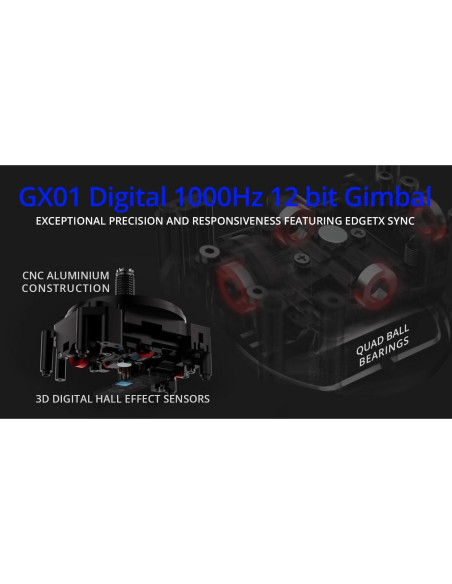 Controlador de Radio Radiomaster GX12 ELRS 2 Doble Banda 1000Hz