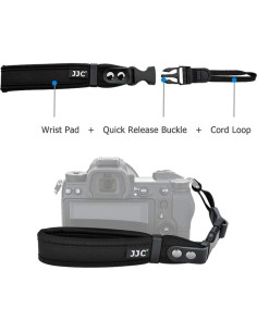 Correa de Muñeca JJC para Cámara DSLR Neopreno Negro 2