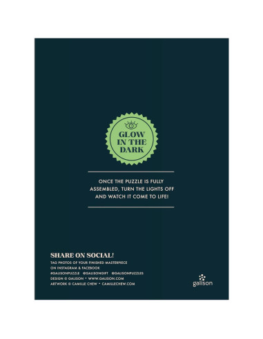 Rompecabezas Galison Oculto y Curioso 1000 Piezas Brilla en la Oscuridad