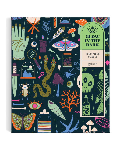 Rompecabezas Galison Oculto y Curioso 1000 Piezas Brilla en la Oscuridad