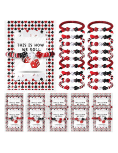 Conjunto de Fiesta de Casino Tondiamo 20 Pulseras y Tarjetas