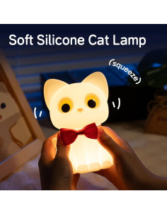 Luz Nocturna Gato SMOORITA Recargable 9 Colores 272g 2