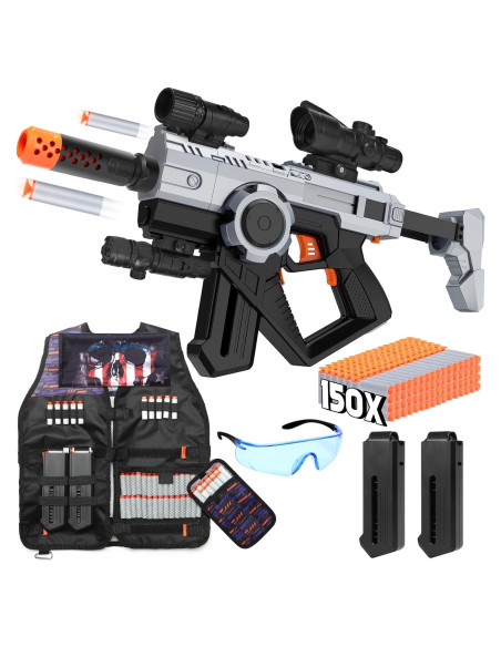 Pistola de Juguete Automática JakMean 21101 con Chaleco Táctico