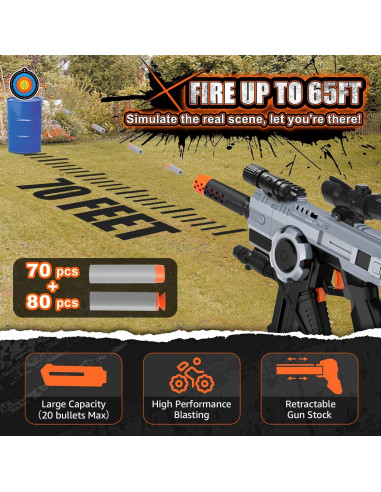 Pistola de Juguete Automática JakMean 21101 con Chaleco Táctico