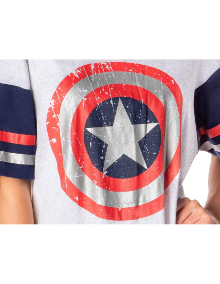 Camisón de Pijama para Mujer Intimo Capitán América 100% Algodón