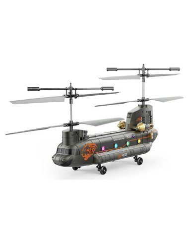 Helicóptero RC Militar SREJNGL 41.4 cm con Luz LED