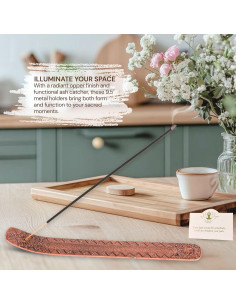 Soporte de Incienso Hosley de Aluminio Cobre Antiguo 24 cm 2