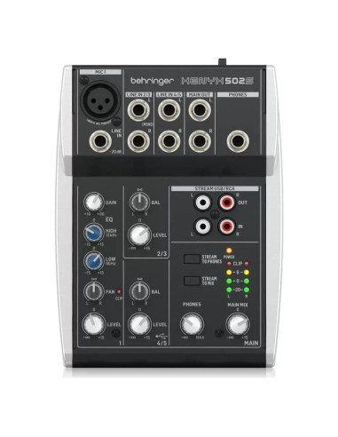 Mezclador Analógico Behringer XENYX 502S 5 Entradas USB
