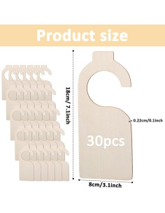 30 Separadores de Closet LLOUSSAK en Madera Blanca con Marcador 2